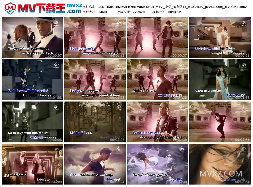JLS TINIE TEMPAH-EYES WIDE SHUT(MTV)_英语_流行歌曲_MC801630